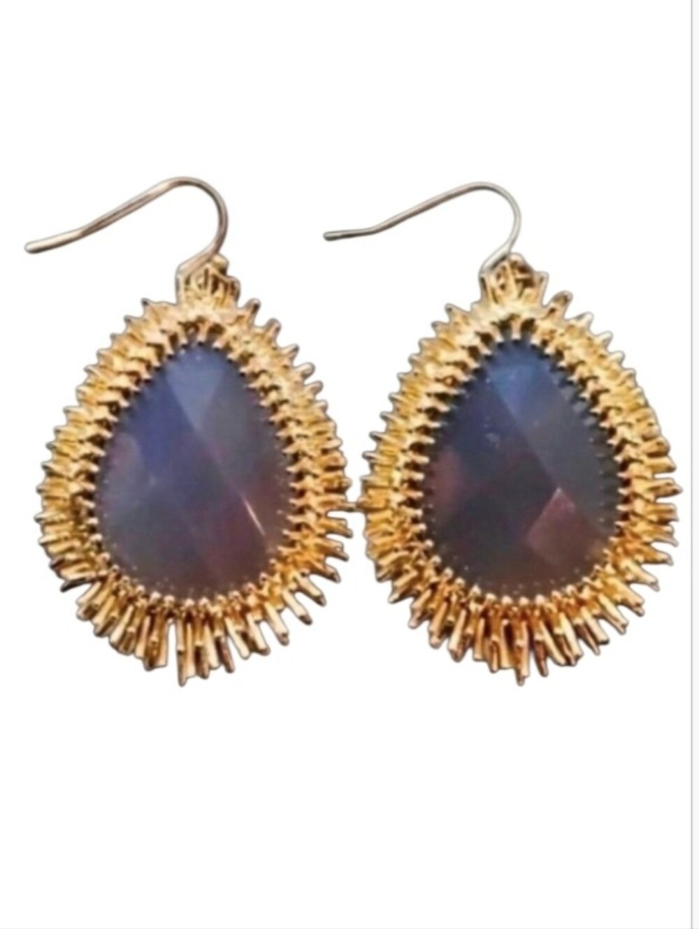Kendra Scott Purple Banded Agate Mercer Earrings